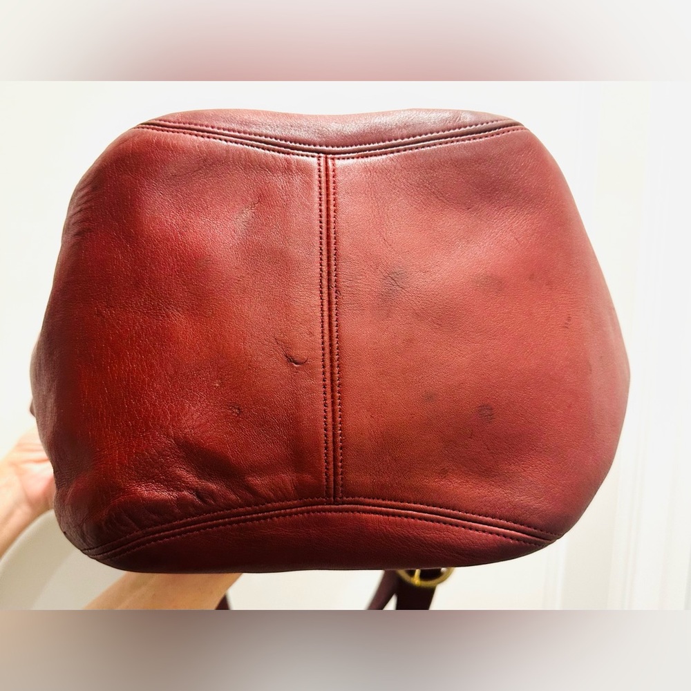COACH Vintage Duffle SOHO XL cranberry Leather tote Bag - Picture 5 of 11